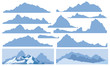 Silhouettes of mountain for design Silhouettes of mountain for design