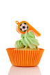 Orange and green cupcake Orange and green cupcake