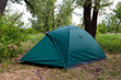 tourist tent in forest