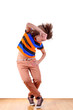 woman modern dancer in ballroom