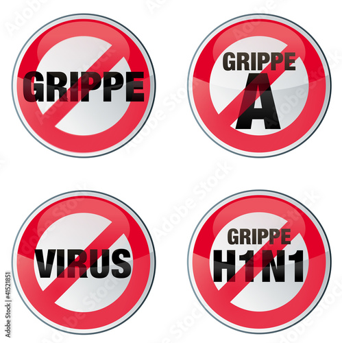 Vektor: stopper la grippa A, H1N1, H5N1, le virus stopper la grippa A, H1N1, H5N1, le virus