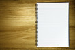 blank notebook on desk