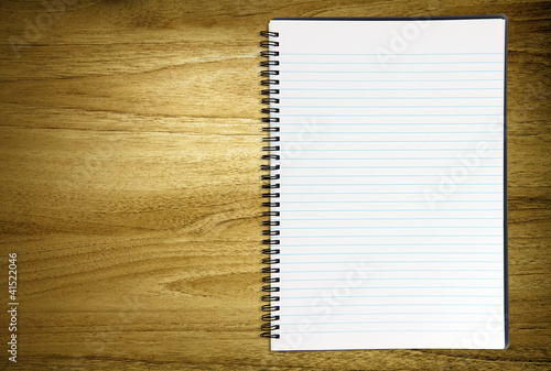 Photo: blank notebook on desk blank notebook on desk