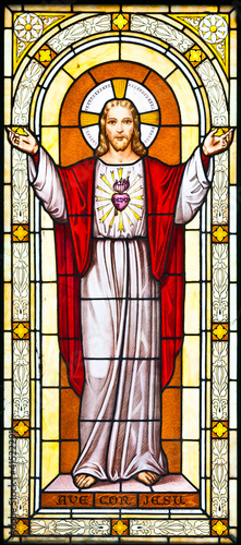 Photo: Jesus window painting in cemetery Jesus window painting in cemetery