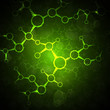 Futuristic dna, abstract molecule, cell illustration eps10