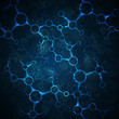 Futuristic dna, abstract molecule, cell illustration eps10