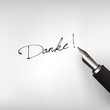 Füllfederhalter mit Schrift Danke