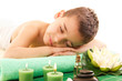 Photo: boy rests with spa boy rests with spa