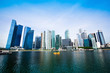 Skyscrapers of business district in Singapore.