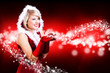 Foto: Weihnachtsfrau mit magischem Sternchenlicht Weihnachtsfrau mit magischem Sternchenlicht