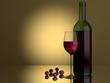 red Wine glass grapes