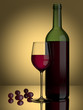 red Wine glass grapes