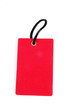 vertical red blank paper tag
