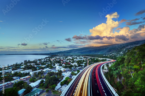 Photo: Baie de Saint-Paul au crépuscule - La Réunion Baie de Saint-Paul au crépuscule - La Réunion