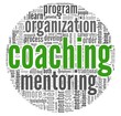 Coaching concept in tag cloud