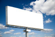 Blank billboard on blue sky