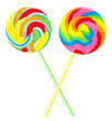 two colourful lollipops two colourful lollipops