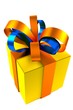 buntes Geschenk- gelb, orange blau