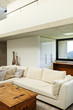 beautiful modern house in cement, interior, living room beautiful modern house in cement, interior, living room