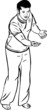 a sketch fellow barefoot with the extended hand