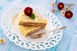 Pieces of swedish almond cake on a plate