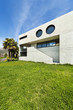 beautiful modern house in cement, outdoor, facade