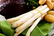 Variety of  fresh vegetables, bunch of white asparagus