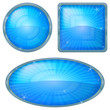 Icons buttons blue, set