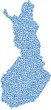 Map of Finland (Europe) in a mosaic of circles Map of Finland (Europe) in a mosaic of circles