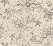 Seamless background with butterflies