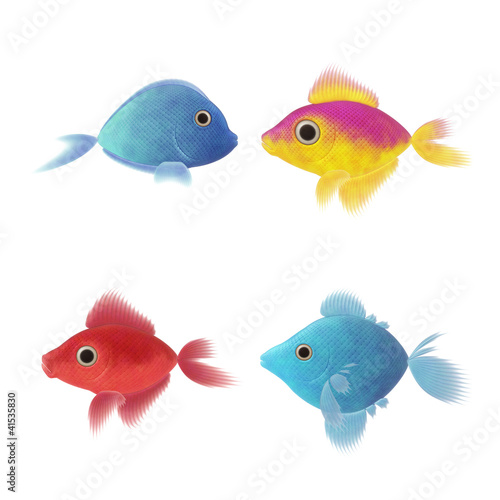 Illustration: four fish illustrations four fish illustrations