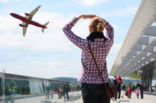 Photo: Girl in the airport Girl in the airport