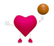 Heart training with basketball heart health sport