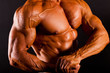 muscular man top body studio shot