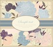 Greeting card with peony.