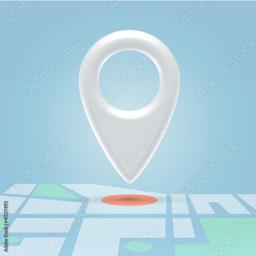 Vektor: Navigation point over map detail Navigation point over map detail