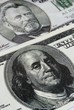 one hundred U.S. dollar shows a close-up one hundred U.S. dollar shows a close-up