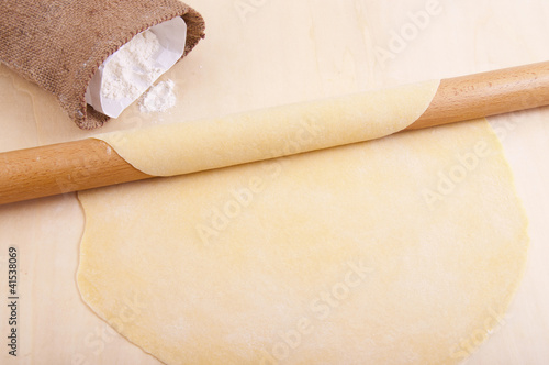 Photo: flour with egg flour with egg