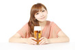 Photo: ビールを飲む女性 ビールを飲む女性