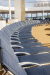 Blue Striped Chaise Lounges on a Ships Deck Blue Striped Chaise Lounges on a Ships Deck