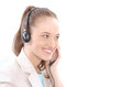 Photo: Portrait of a happy female customer service representative Portrait of a happy female customer service representative