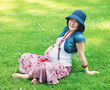 Expecting young happy woman