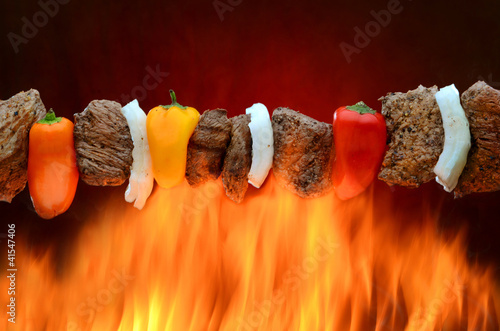Photo: Grilling over open flame Grilling over open flame