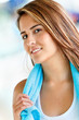 Photo: gym woman - portrait gym woman - portrait