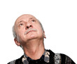 mature man looking up