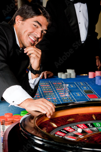 Photo: Man in a casino Man in a casino