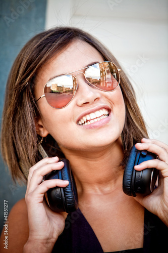 Photo: Woman with headphones Woman with headphones
