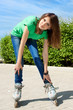Girl skate street