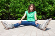 Girl skate street