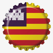 Chapa boterral bandera Islas Baleares Chapa boterral bandera Islas Baleares